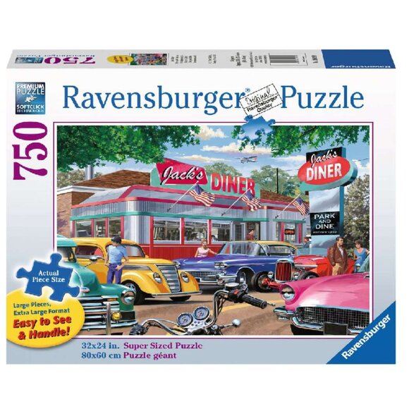 New sealed Ravensburger 750 pcs Large Format Adult Puzzle-Meet at Jack's - Picture 1 of 16